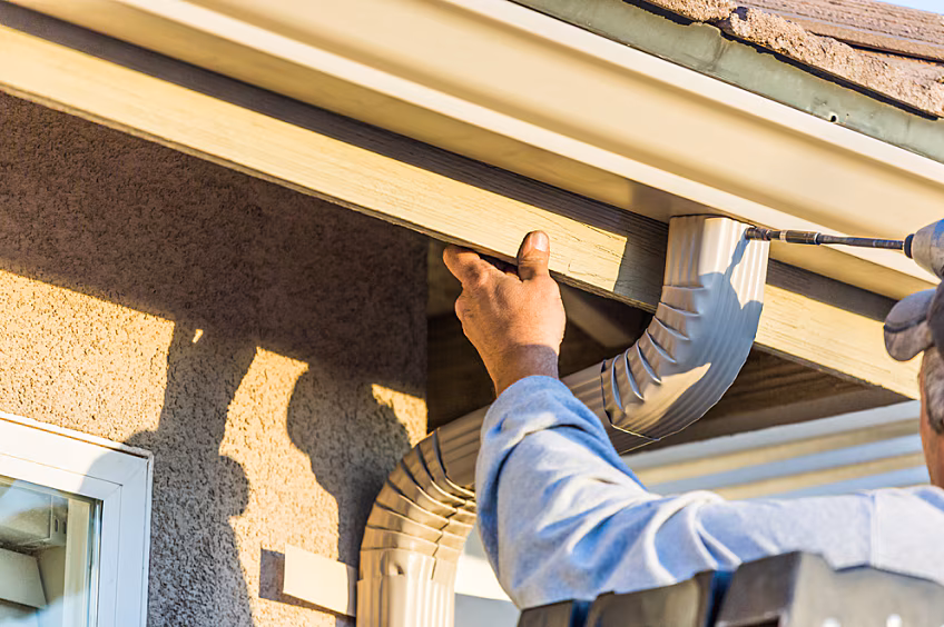Inspector evaluating roof under bright Los Angeles sunlight for code compliance and safety