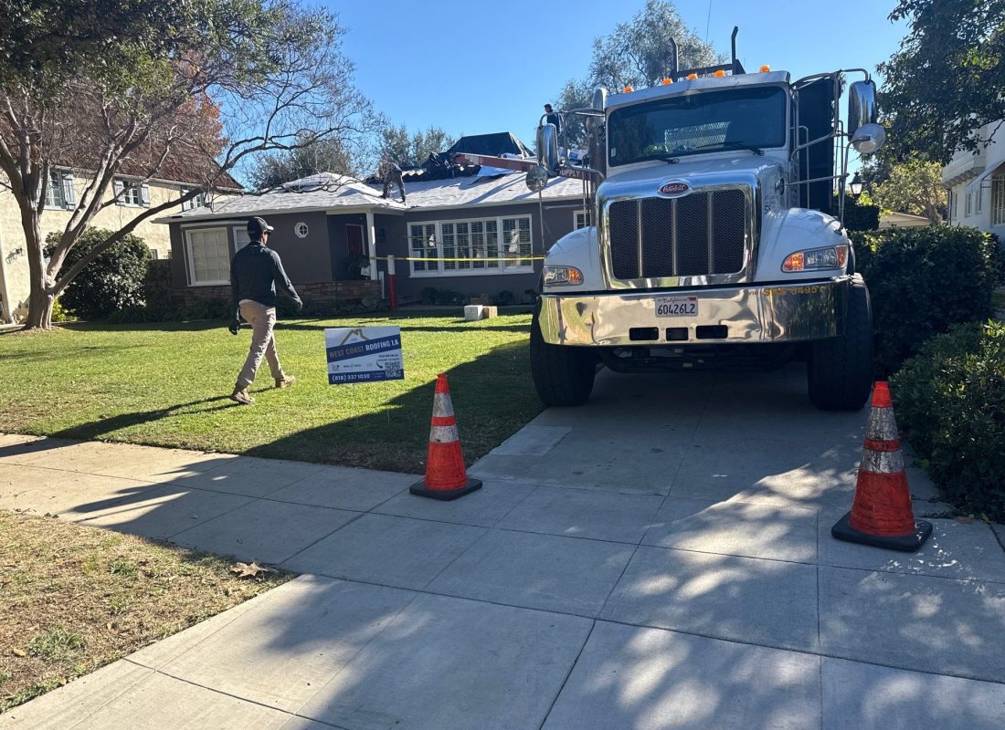 Skilled Reliable Roofing Contractor from West Coast Roofing LA performing a quality roof installation in Pasadena