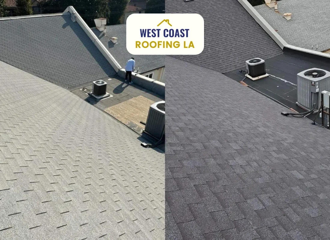 Licensed roofing specialist from West Coast Roofing LA inspecting a Glendale home's roof for quality assurance